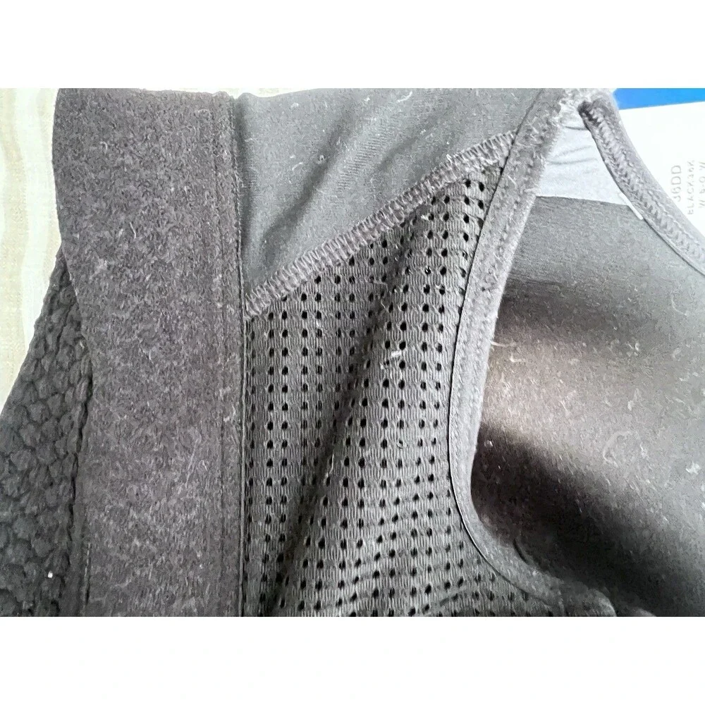 Champion Black  Sports Bra Women's Size 36DD new 2014 high neck support wire
